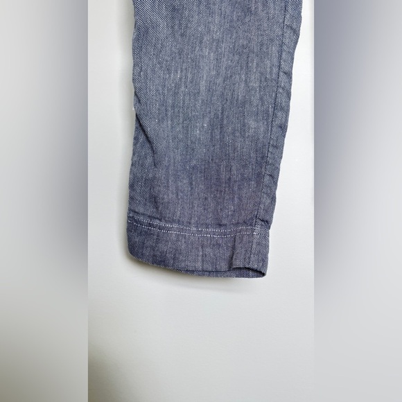 Jones New York Women's Size 10 Pants Linen Blend Elastic Waist Nautical Preppy - Picture 6 of 13